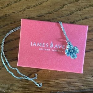 James Avery dogwood blossom pendant with chain